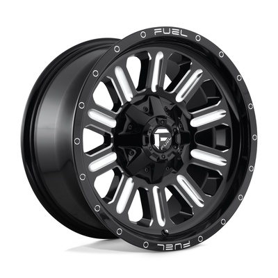 FUEL Off-Road Hardline D620 Wheel, 20x9 with 5 on 5.5/5 on 150 Bolt Pattern - Gloss Black Milled - D62020907057